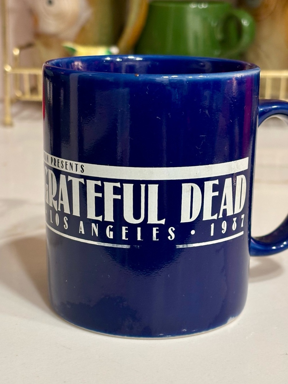 Rare 1987 Dylan Grateful Dead Staff/Crew Mug Bill Graham Presents